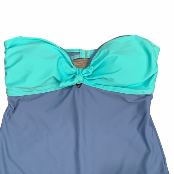 New True Craft One Piece Swimsuit Women’s Size XL X-Large Color Block Strapless - Picture 3 of 7